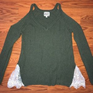Madison & Berkeley Cold Shoulder Sweater